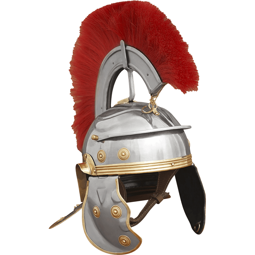 Roman Legionary Steel Helmet w/ Plume